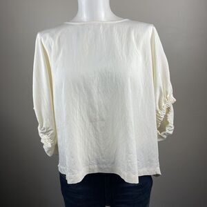 by anthropologie ivory top size medium